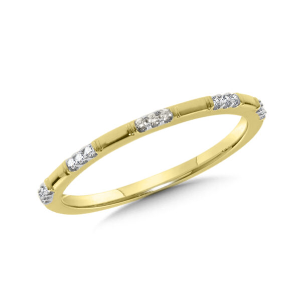 14k Yellow Gold Stackable Diamond Ring