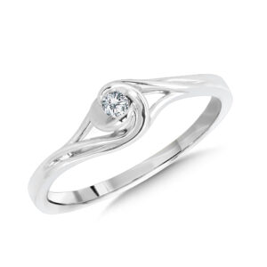 10k White Gold Diamond Ring 1