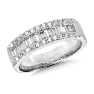 14K White Gold Baguette Diamond Ring 3/5ctw 1