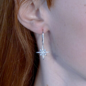 14k White Gold 1/2 ctw Wish Upon a Star Earrings