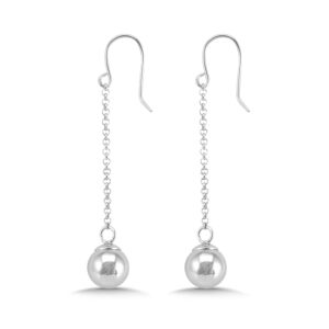 Sterling Silver Dangle Ball Earrings 1