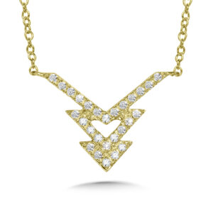 14K Triple Arrow Diamond Necklace 1