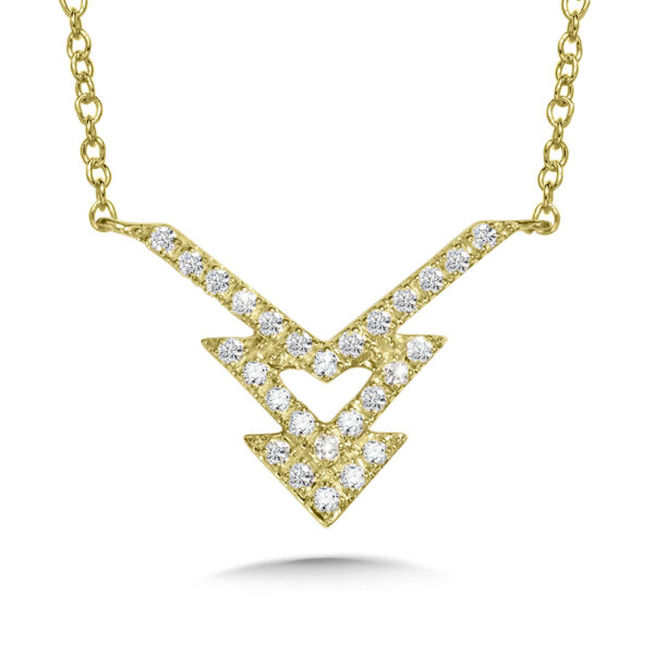 14K Triple Arrow Diamond Necklace