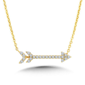 14K Diamond Arrow Necklace 1