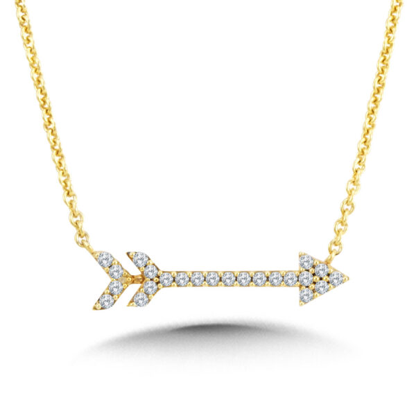 14K Diamond Arrow Necklace