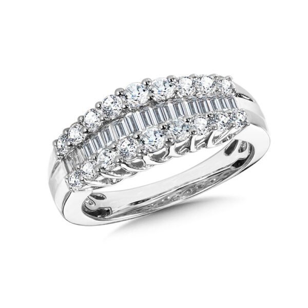 14K White Gold Plumb Collection Diamond Anniversary Band 1.00ctw